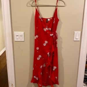 H&M high low wrap dress